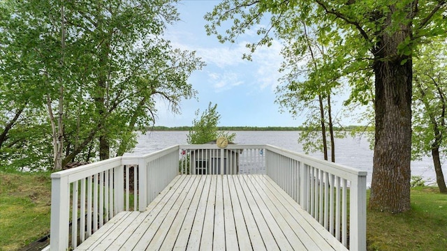 19157 181st Ave, Long Prairie, MN 56347 - wooden terrace with a water view