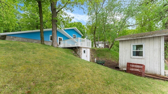 19157 181st Ave, Long Prairie, MN 56347 - view of grassy yard featuring a deck
