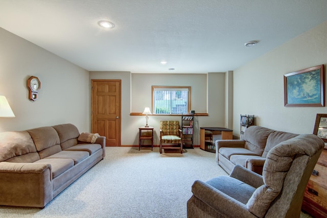 N5024 558th St, Menomonie, WI 54751 - living room featuring carpet floors, recessed lighting, and baseboards