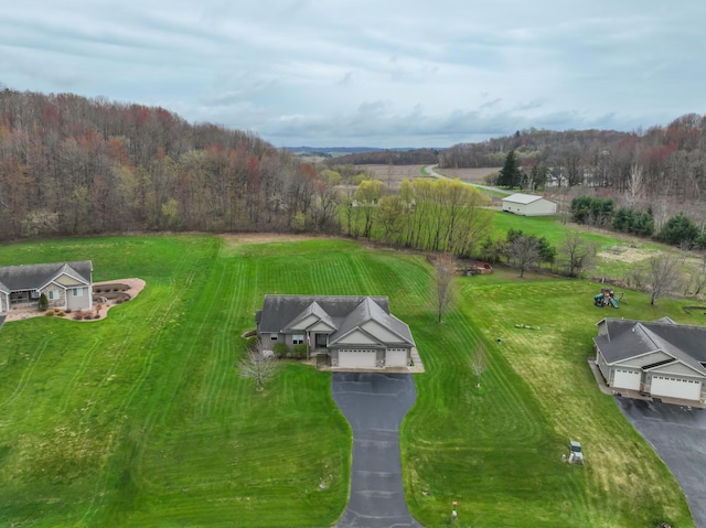 N5024 558th St, Menomonie, WI 54751 - aerial view of property and surrounding area featuring a forest