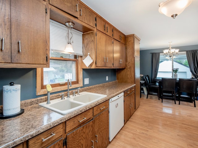 2159 Nortonia Ave, Saint Paul, MN 55119 - kitchen featuring dishwasher, a sink, and brown cabinets