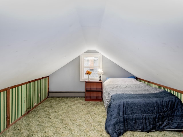 2159 Nortonia Ave, Saint Paul, MN 55119 - bedroom featuring lofted ceiling, carpet flooring, and baseboard heating