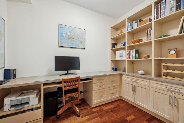 100 3rd Ave S Unit 1107, Minneapolis, MN 55401 - home office featuring dark wood-type flooring and built in desk