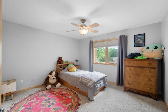 1665 3rd St SW, New Brighton, MN 55112 - bedroom featuring light colored carpet, ceiling fan, and baseboards