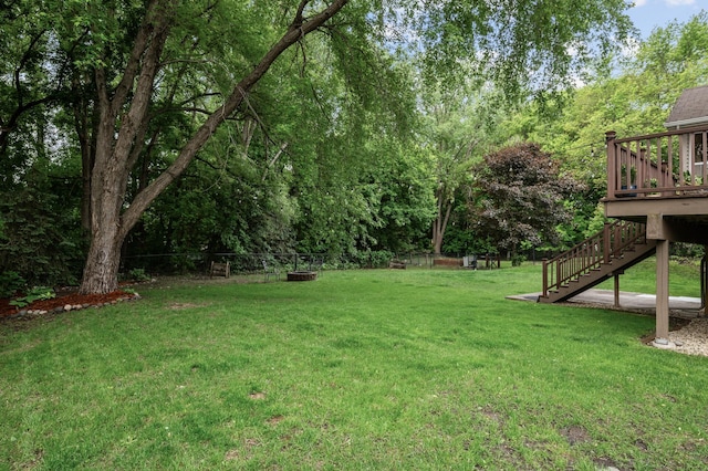 1665 3rd St SW, New Brighton, MN 55112 - view of yard with stairs and a deck