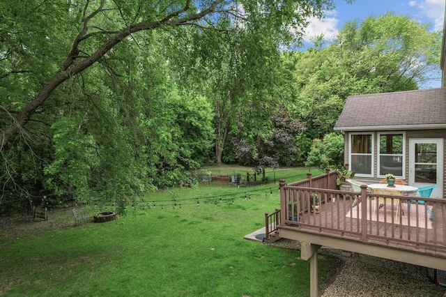 1665 3rd St SW, New Brighton, MN 55112 - view of yard featuring a deck