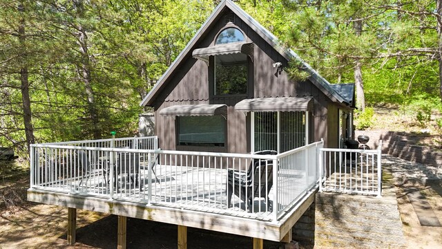 23873 Arcade Loop, Crow Wing Lake Twp, MN 56464 - view of outbuilding with a view of trees