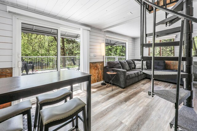 23873 Arcade Loop, Crow Wing Lake Twp, MN 56464 - sunroom with an outdoor living space