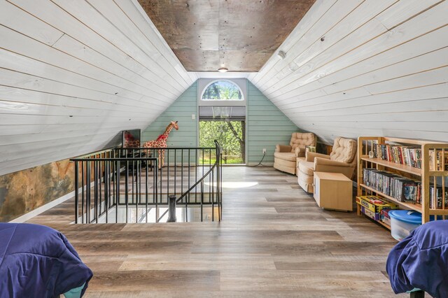 23873 Arcade Loop, Crow Wing Lake Twp, MN 56464 - additional living space featuring wood finished floors and lofted ceiling