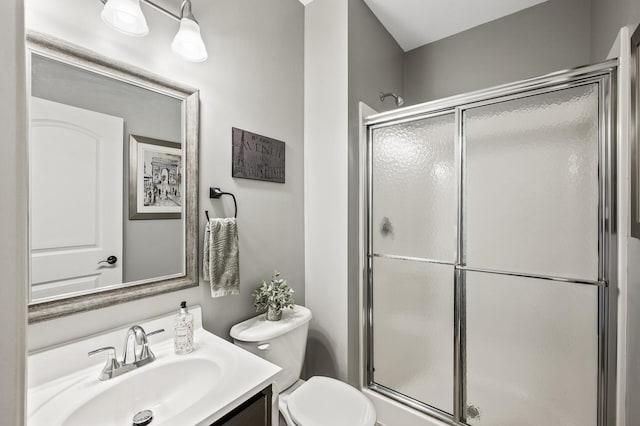 2940 Tiflawn Ct, Shakopee, MN 55379 - bathroom featuring a stall shower, toilet, and vanity