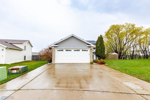 view of front of house with driveway and brick siding