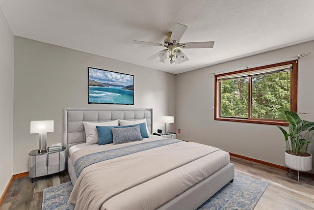 9013 91st St S, Cottage Grove, MN 55016 - bedroom featuring wood finished floors and ceiling fan
