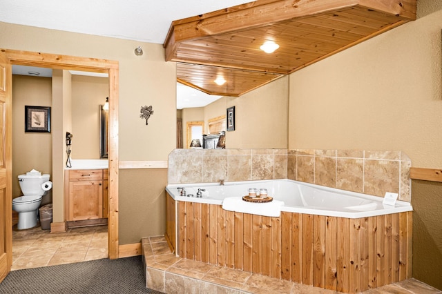14125-307A Burlington Rd, Two Harbors, MN 55616 - full bath with a garden tub, toilet, and tile patterned floors