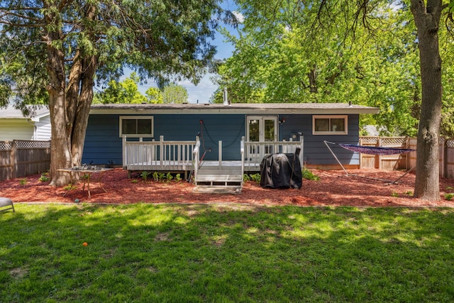 603 2nd Ave NW, Buffalo, MN 55313 - back of property with a wooden deck