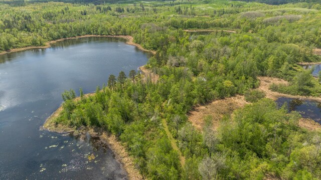 16504 280th St, Park Rapids, MN 56470 - bird's eye view of a heavily wooded area and a nearby body of water