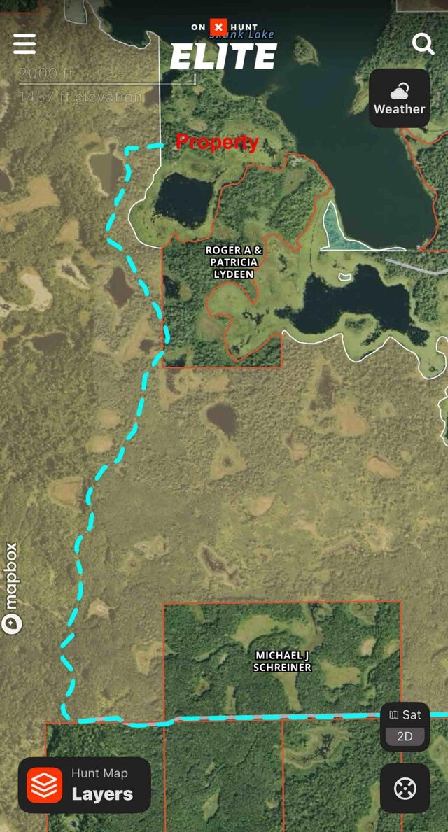 16504 280th St, Park Rapids, MN 56470 - map / location featuring property boundaries highlighted