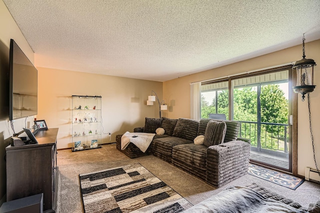 255 Westview Dr Unit 305, West Saint Paul, MN 55118 - carpeted living area featuring a textured ceiling