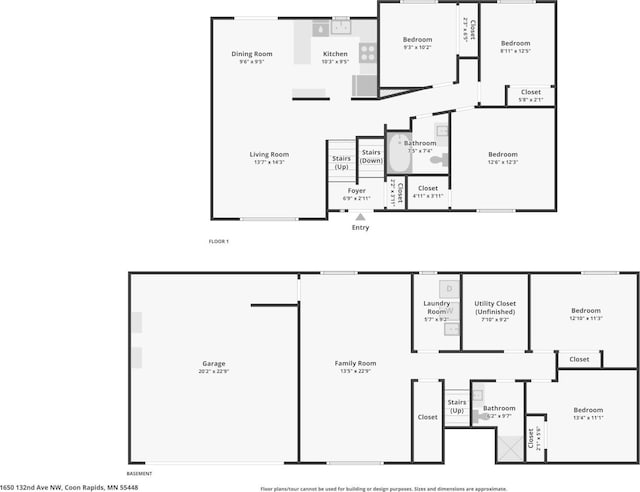1650 132nd Ave NW, Coon Rapids, MN 55448 - room layout
