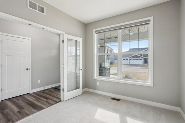 18378 Grasshopper Dr, Lakeville, MN 55044 - carpeted empty room with french doors and baseboards
