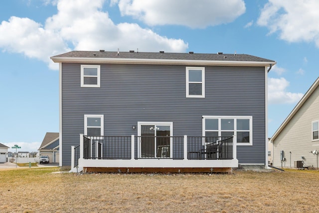 18378 Grasshopper Dr, Lakeville, MN 55044 - rear view of house featuring a yard and central AC unit