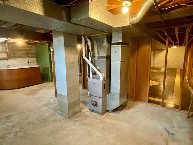 729 10th St E, Wabasha, MN 55981 - unfinished basement with heating unit