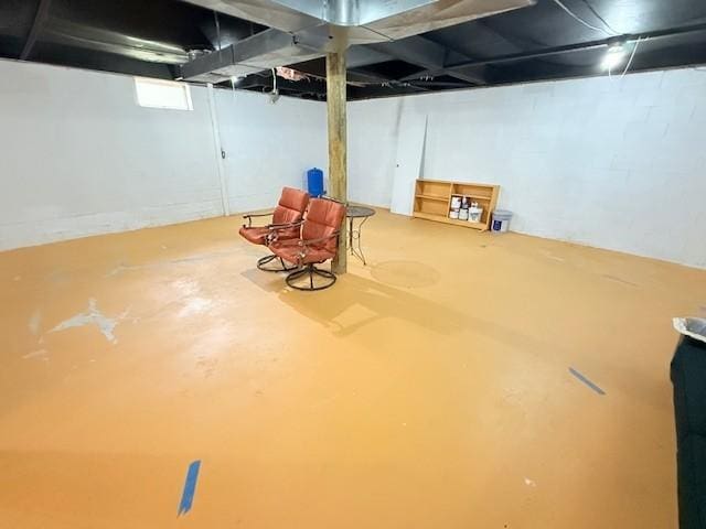 view of basement