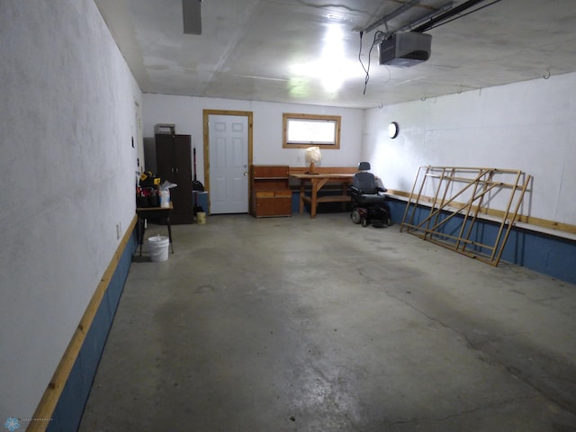 423 9th St N, Wahpeton, ND 58075 - garage featuring a garage door opener