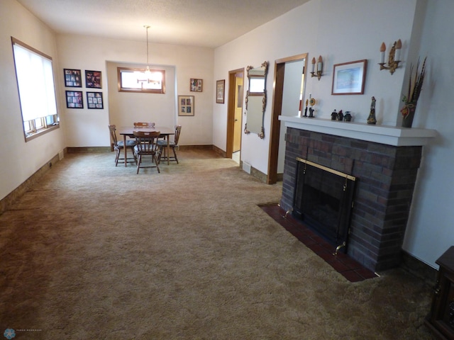 423 9th St N, Wahpeton, ND 58075 - dining area with plenty of natural light, carpet flooring, and a chandelier