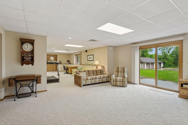 124 166th Ave NE, Andover, MN 55304 - carpeted living area featuring a drop ceiling