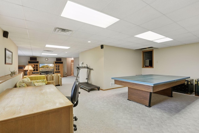 124 166th Ave NE, Andover, MN 55304 - recreation room featuring light carpet and a drop ceiling