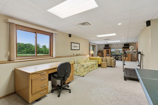 124 166th Ave NE, Andover, MN 55304 - office area with carpet, a drop ceiling, and recessed lighting