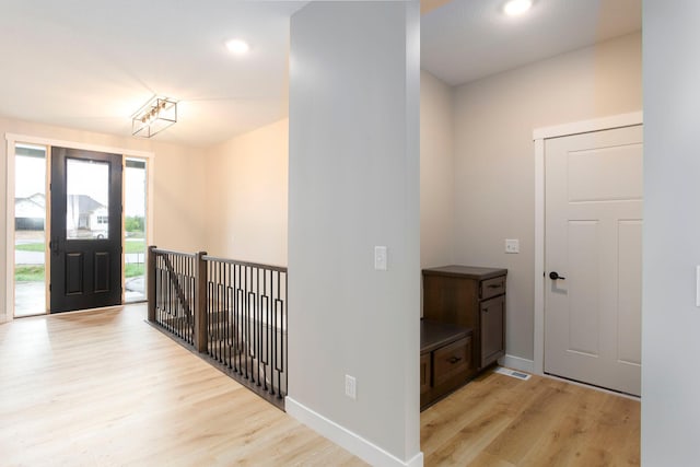 415 Moelter Ln, Troy Twp, WI 54016 - foyer entrance featuring light wood-type flooring, baseboards, and recessed lighting