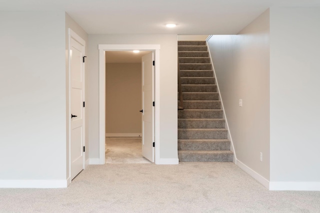 415 Moelter Ln, Troy Twp, WI 54016 - stairs featuring carpet floors and baseboards