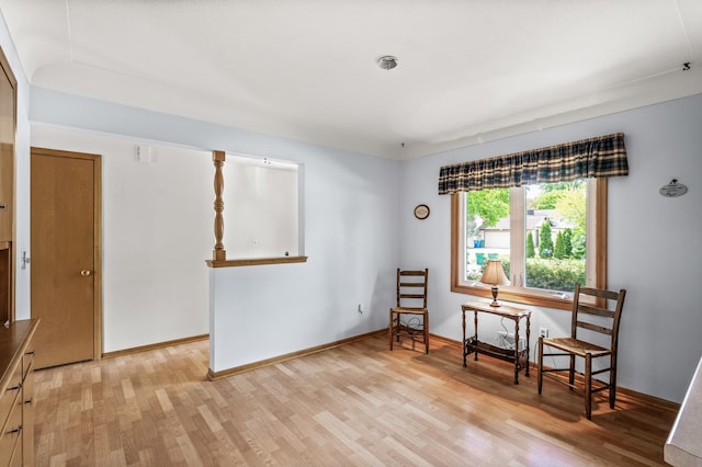 1213 Highview Dr, New Brighton, MN 55112 - sitting room with light wood-type flooring and baseboards