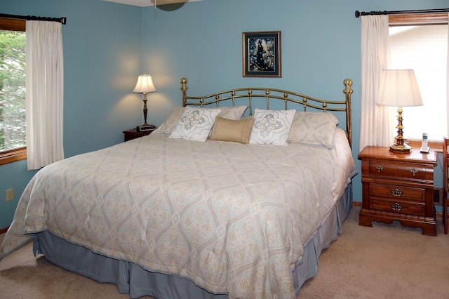 view of carpeted bedroom