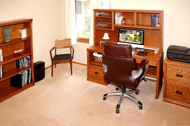 office with carpet floors and baseboards