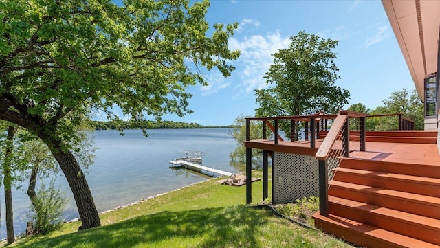 1219 Latoka Dr SW, Alexandria, MN 56308 - dock with a water view and a yard