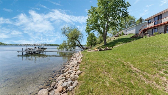 1219 Latoka Dr SW, Alexandria, MN 56308 - dock area with a water view and a lawn