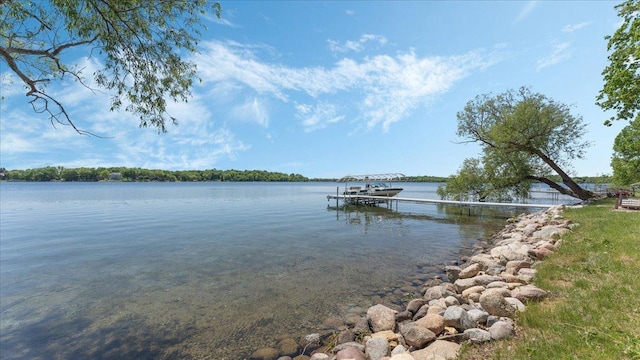 1219 Latoka Dr SW, Alexandria, MN 56308 - water view featuring a dock