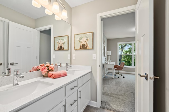 1684 Upper 143rd St E, Rosemount, MN 55068 - bathroom featuring double vanity and baseboards