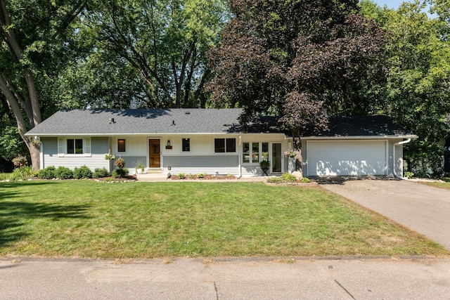 5240 Birch Rd, Minnetonka, MN 55345 - ranch-style house featuring an attached garage, driveway, and a front yard