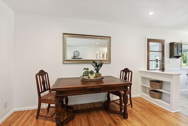 5240 Birch Rd, Minnetonka, MN 55345 - dining area featuring light wood-type flooring, baseboards, and recessed lighting