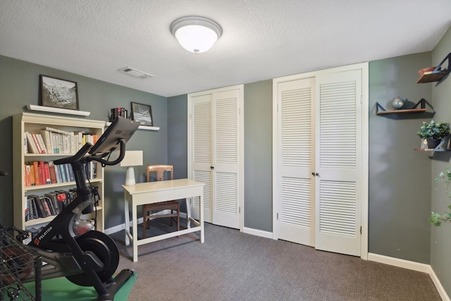 5240 Birch Rd, Minnetonka, MN 55345 - carpeted office with baseboards and a textured ceiling