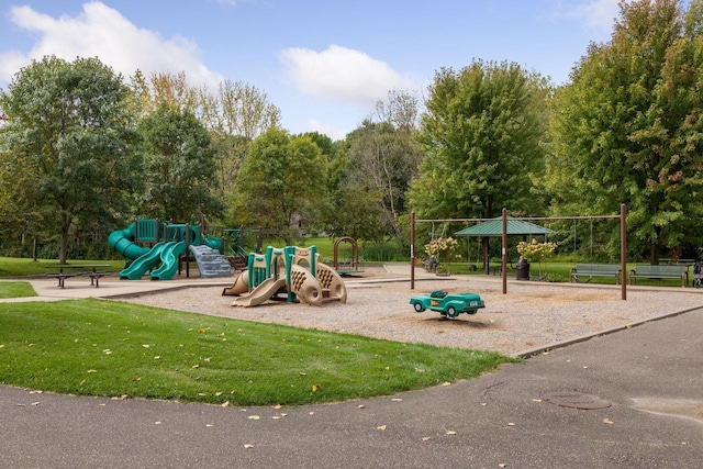 5240 Birch Rd, Minnetonka, MN 55345 - community jungle gym with a lawn and view of scattered trees