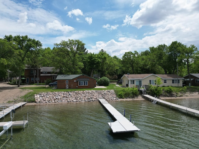 39887 195th St, Clitherall Twp, MN 56524 - dock with a water view and view of wooded area