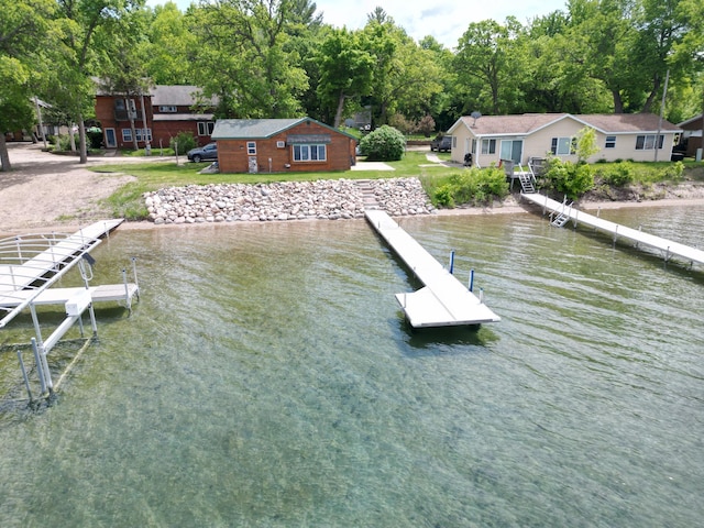 39887 195th St, Clitherall Twp, MN 56524 - dock area featuring a water view and view of wooded area