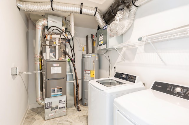 14432 Allerton Way, Rosemount, MN 55068 - washroom with washing machine and dryer, water heater, and baseboards