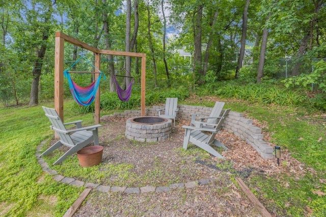 4744 Westgate Rd, Minnetonka, MN 55345 - view of patio featuring a fire pit