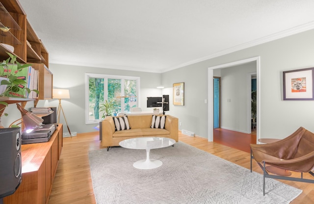 4744 Westgate Rd, Minnetonka, MN 55345 - living area featuring crown molding and light wood-type flooring