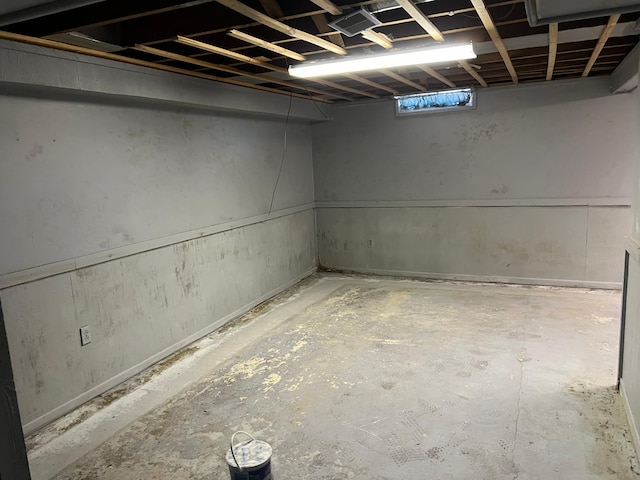 view of basement
